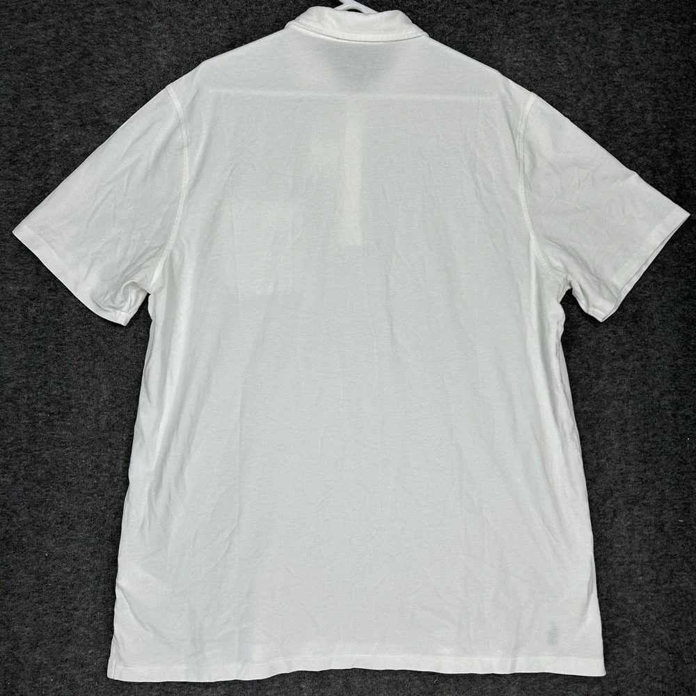 Polo Ralph Lauren Featherweight Mesh Polo Shirt Mens XL White Solid Short Sleeve